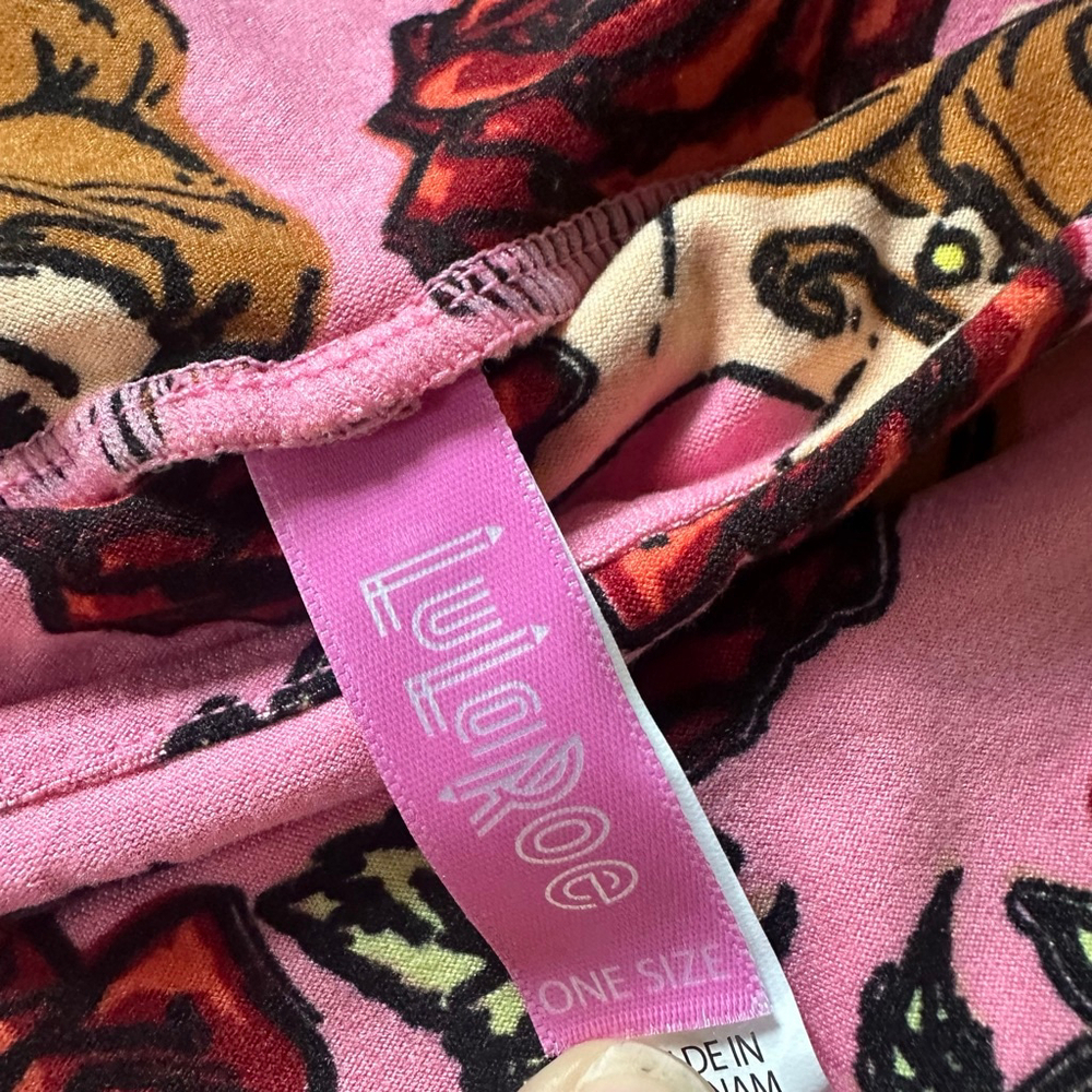 Girls LuLaRoe Pink Belle & Black Toy Story Leggings set 2 - Picture 4 of 14